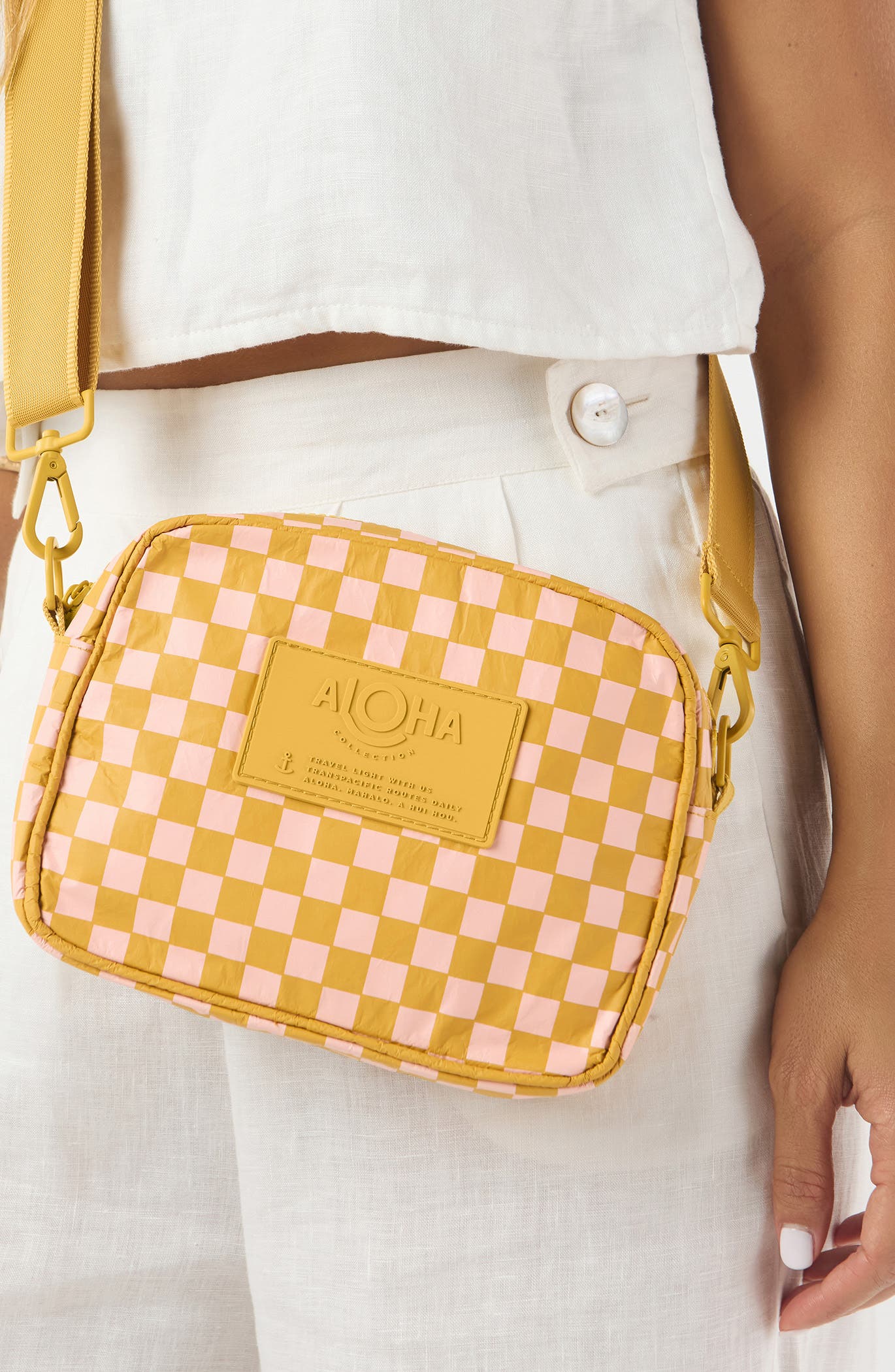 Aloha Collection Le Tour Petite Check Water Resistant Tyvek<sup>®</sup> Crossbody Bag, Alternate, color, 