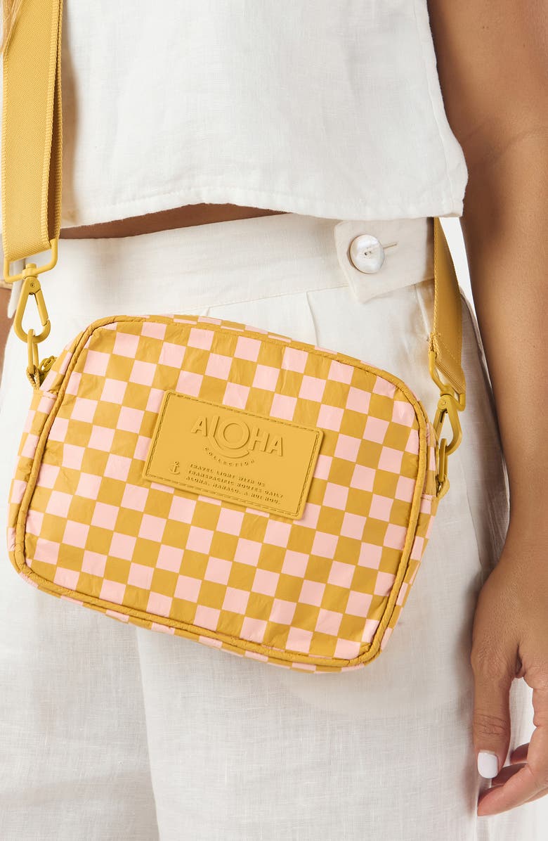 Aloha Collection Le Tour Petite Check Water Resistant Tyvek<sup>®</sup> Crossbody Bag, Alternate, color,