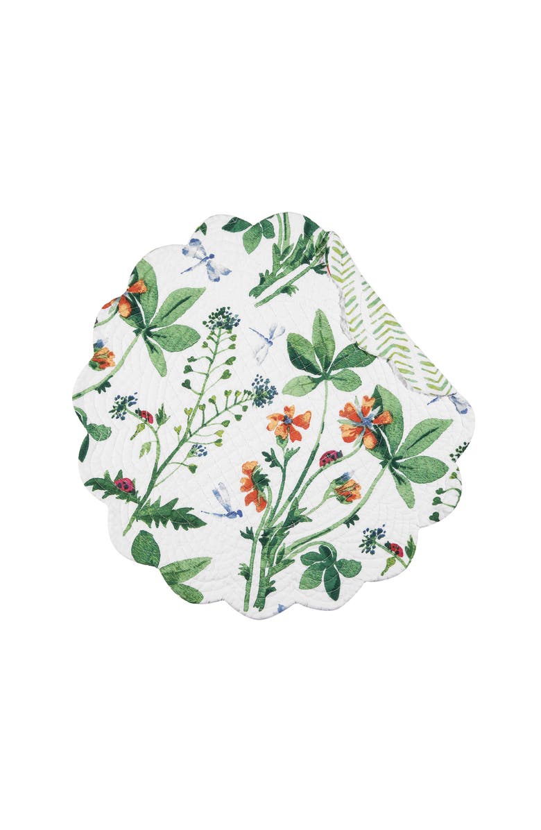 C&F Home Clover Bug Placemats Set of 6, 17", Main, color, Green