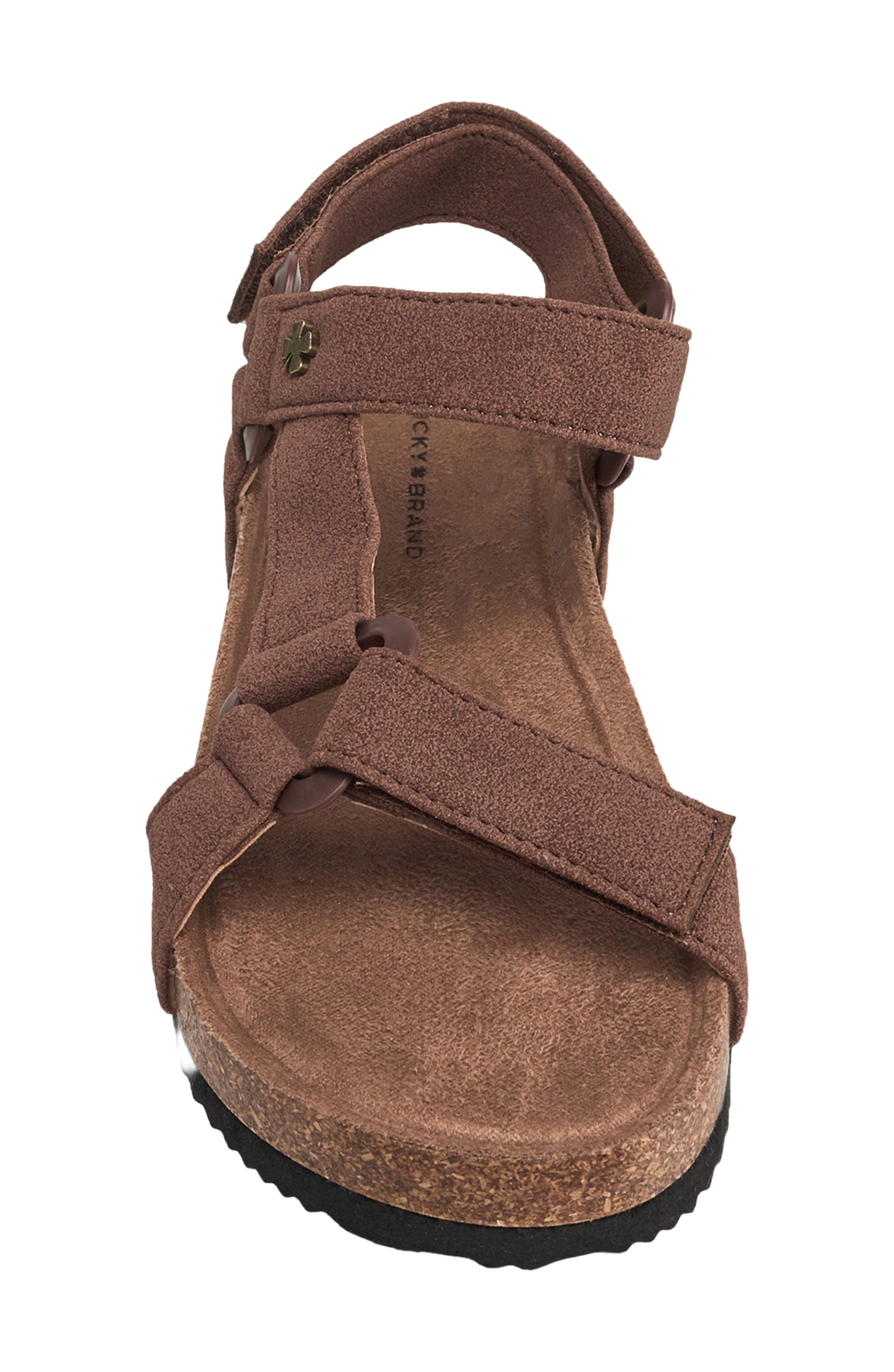 Kids' Double Strap Cork Sandal, Alternate, color, BROWN