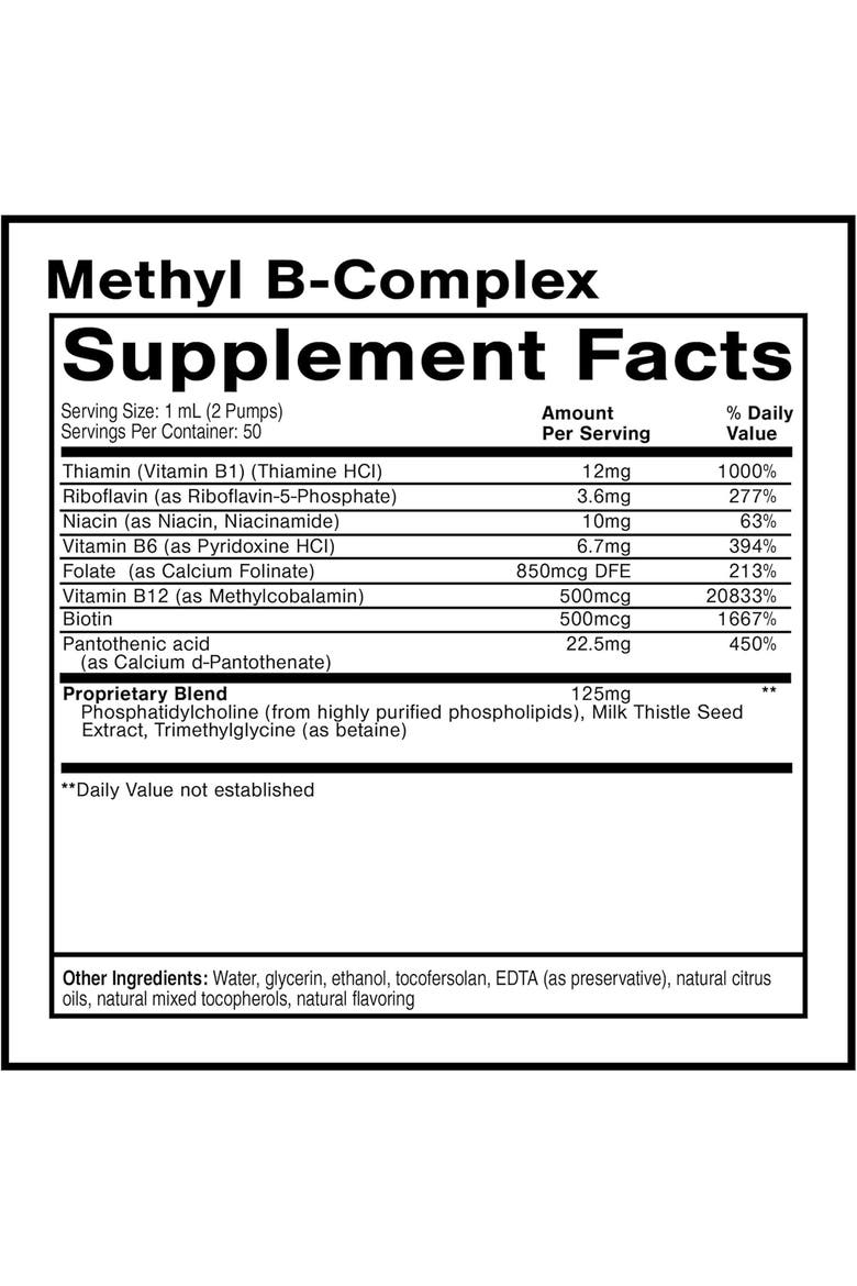 Methyl B Complex Liposomal Liquid B Vitamin Supplement, Alternate, color, None