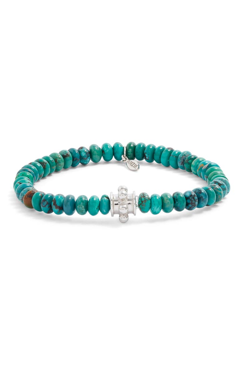 Bohème Beaded Stone Bracelet, Main, color, BLUE