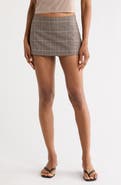 Reformation Mia Plaid Miniskirt