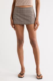 Reformation Mia Plaid Miniskirt