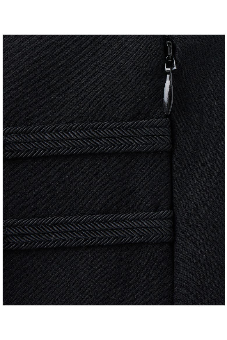 Slim Fit Frog Fastening Wide Leg Pants, Alternate, color, BLACK