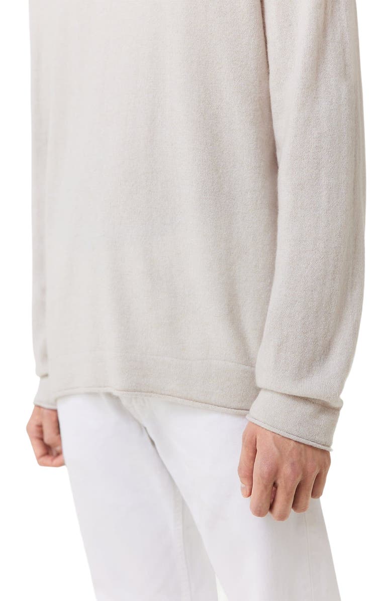 GOBI Mongolian Cashmere Men's Lightweight Cashmere Sweater, Alternate, color, Silver Birch