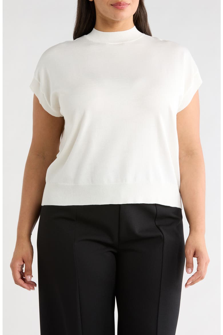 Crewneck Shell Sweater, Main, color, WHITE STAR