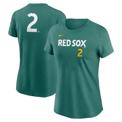 Nike Alex Bregman Green Boston Red Sox 2025 City Connect Fuse Name & Number T-shirt