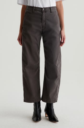 Ag Fiona Barrel Jeans In Sulfur Misty Grey