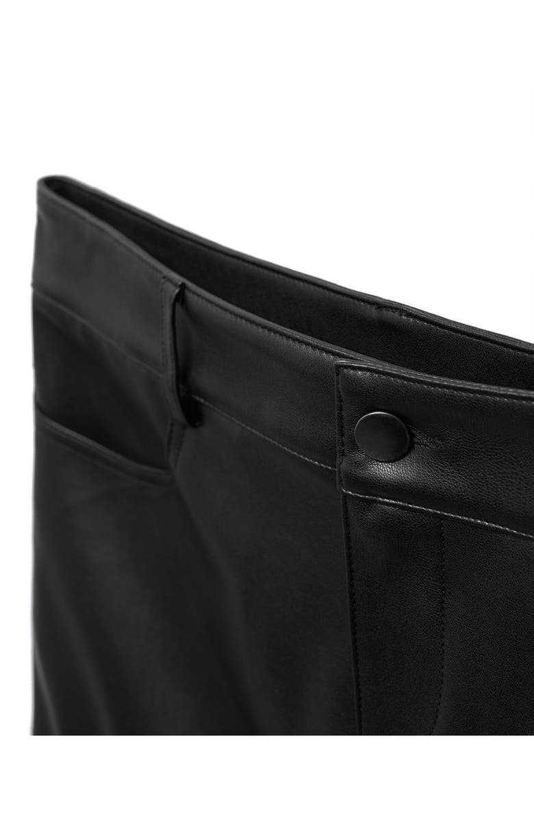 MANGO Faux Leather Miniskirt, Alternate, color,