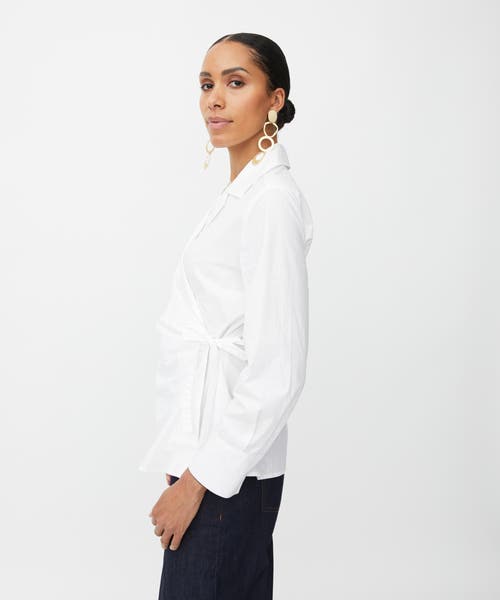 Masai Copenhagen Maizabele Long Sleeve Side Tie Shirt In White