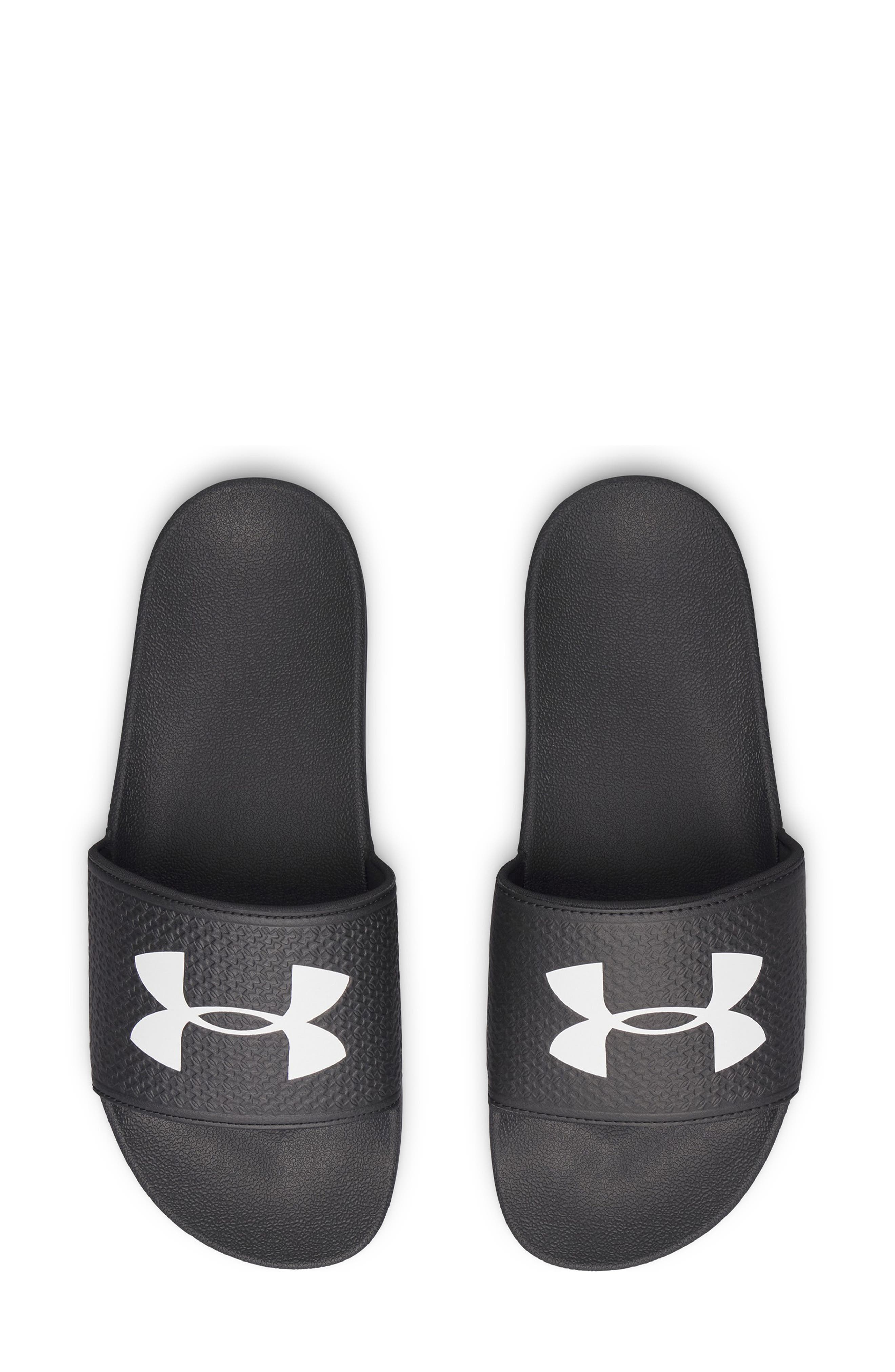 Under Armour UA ARMR Slide Sandal, Alternate, color, Black / Black / White