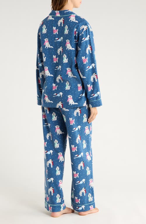 Pj Salvage Print Flannel Pajamas In Blue