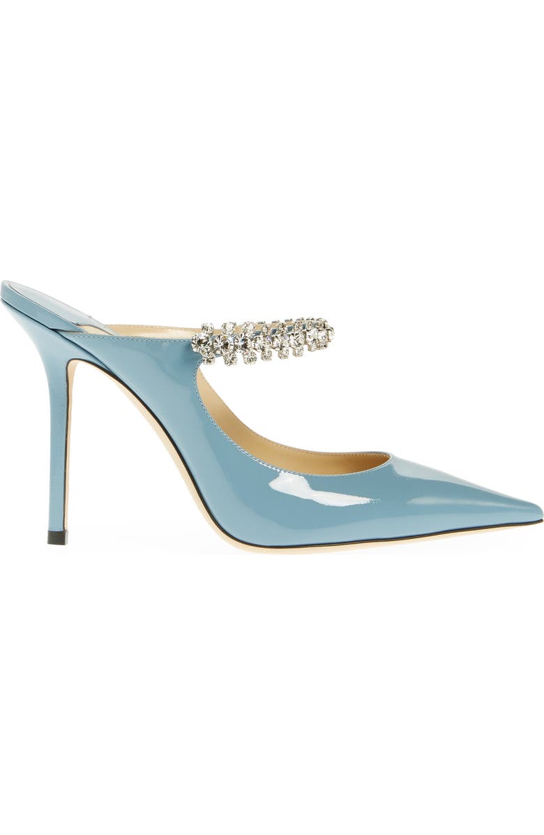Jimmy Choo Bing Crystal Embellished Pointed Toe Patent Mule, Alternate, color,