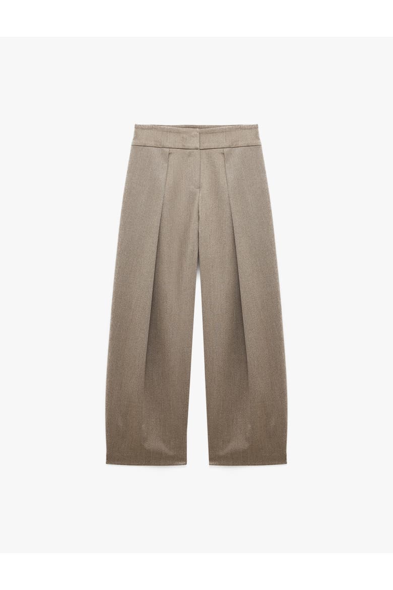 High Rise Barrel Pants with Pleated, Main, color, ANTHRACITE