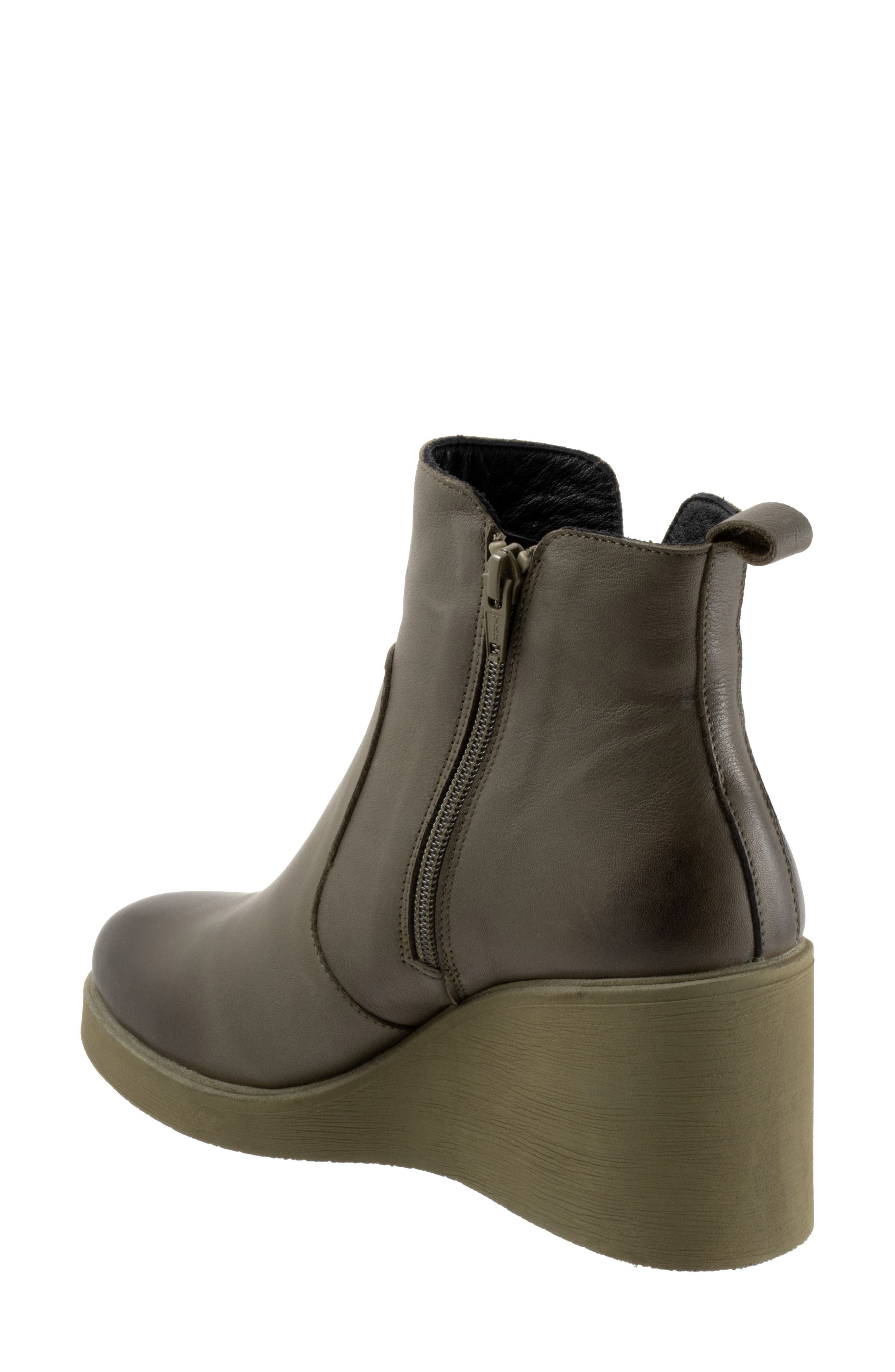 Laura Platform Wedge Bootie, Alternate, color, GREEN KHAKI