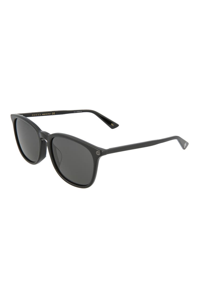 56mm Square Sunglasses, Alternate, color, BLACK BLACK GREY