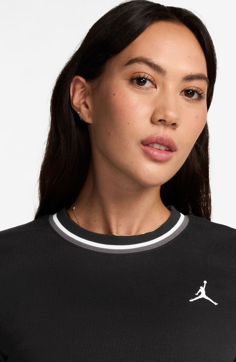 Jordan Stripe Crewneck Crop Top, Alternate, color, 