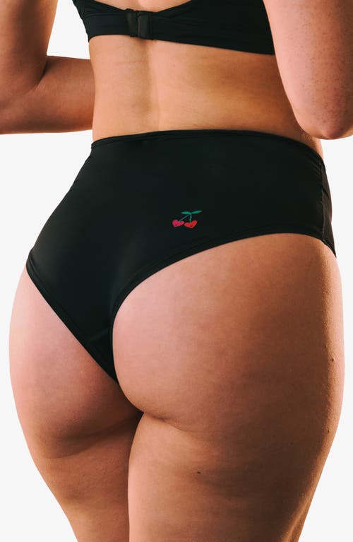 Cheeky Cherry Leakproof Everyday Liner Ultra Smooth Full Brief In Onyx