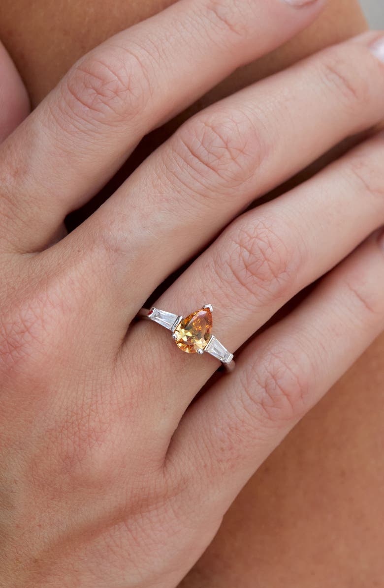 SAVVY CIE JEWELS Sterling Silver Triple CZ Ring, Alternate, color, 