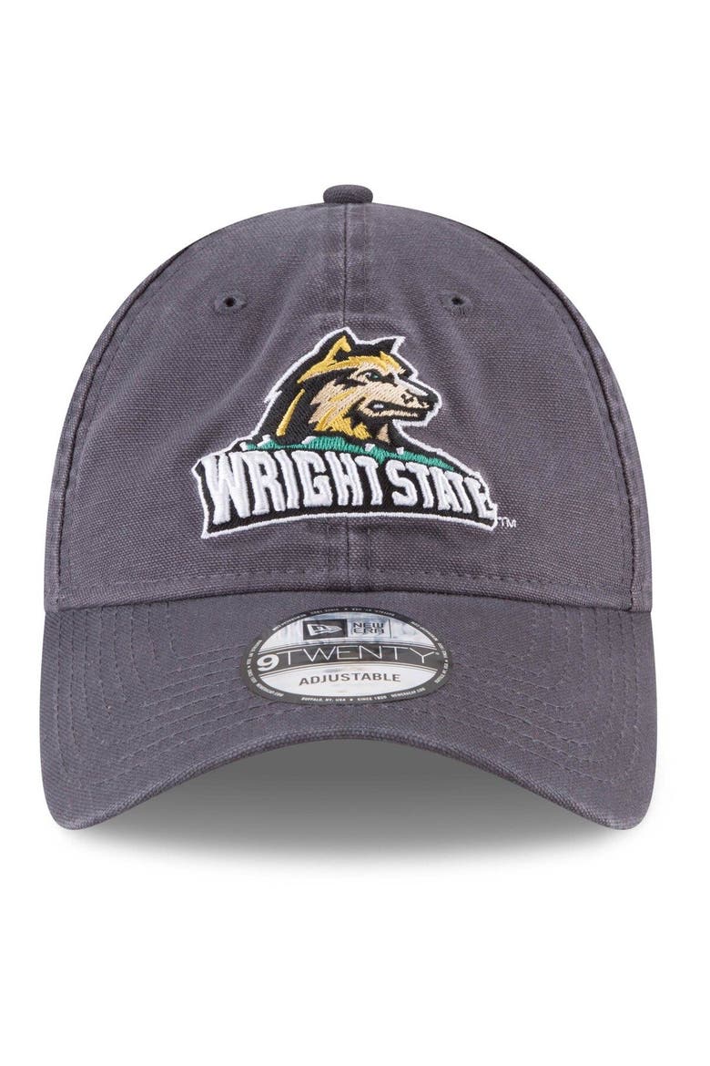 Men's New Era Gray Wright State Raiders Core 9TWENTY Adjustable Hat, Alternate, color, Gray