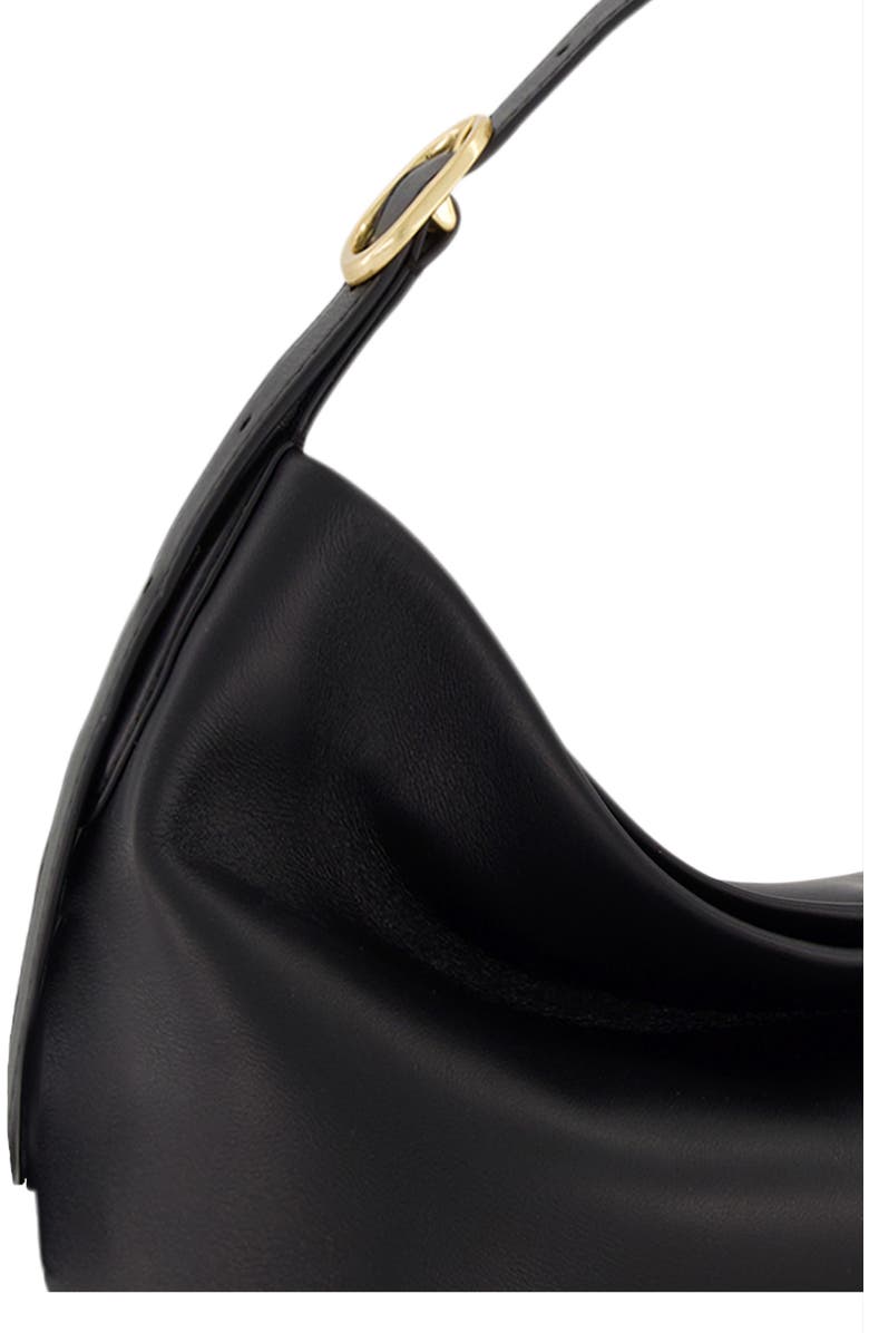 Vince Small Plonge Vivian Leather Hobo Bag, Alternate, color, Black