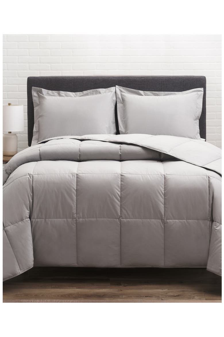 All Season Down Comforter, Alternate, color, GREY