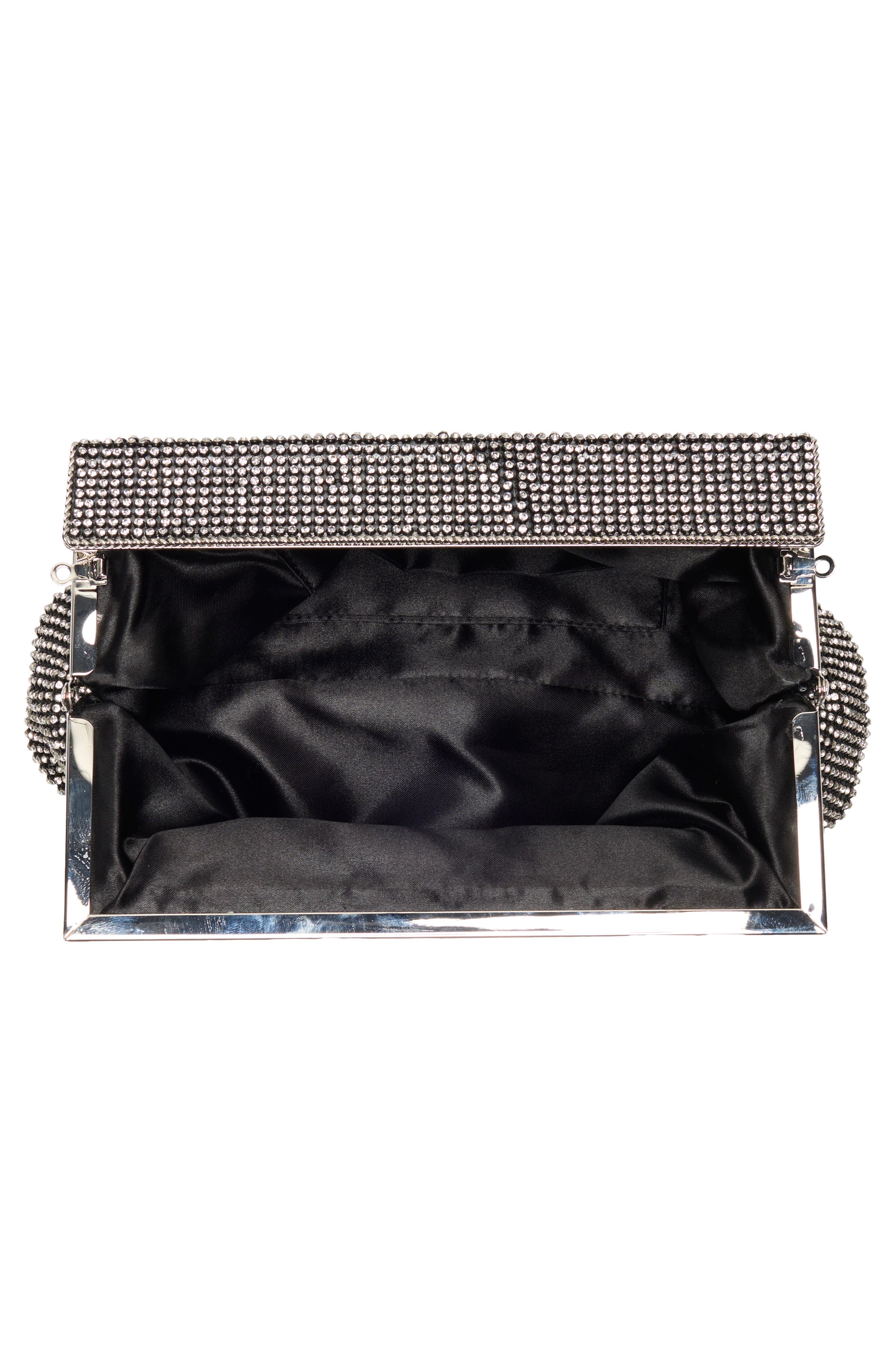 BCBG Shimmer Frame Clutch, Alternate, color, Black