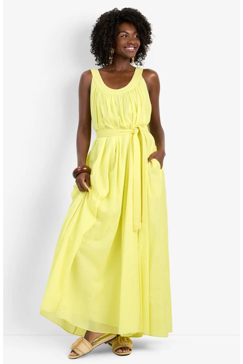 Jianna Sleeveless Cotton Dress, Main, color, Citrus