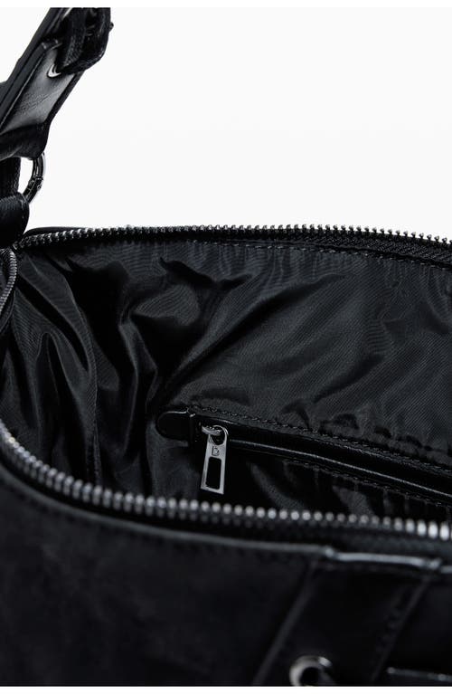 Desigual Medium Faux Leather Crossbody Bag In Black