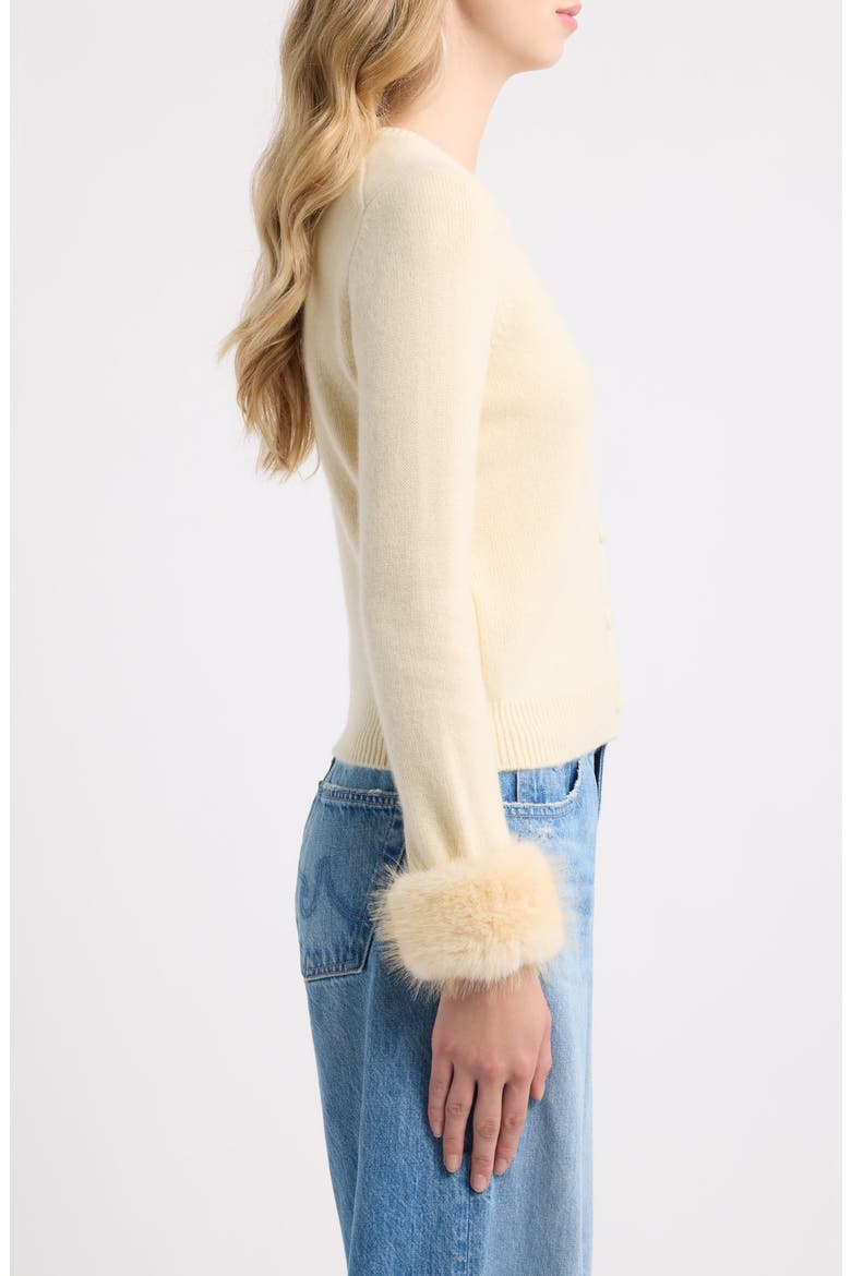 Clara Cashmere Cardigan, Alternate, color, VANILLA