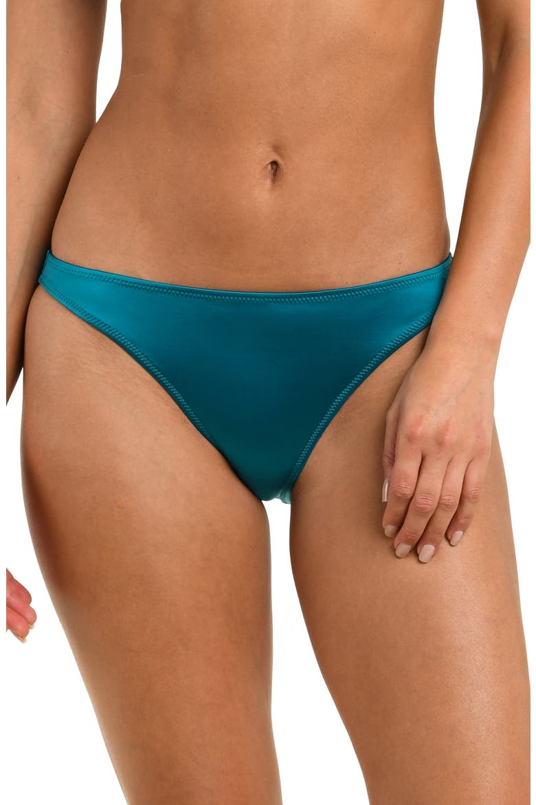 Jean Liquid Shine Bikini Bottoms, Main, color, CRYSTAL TEAL