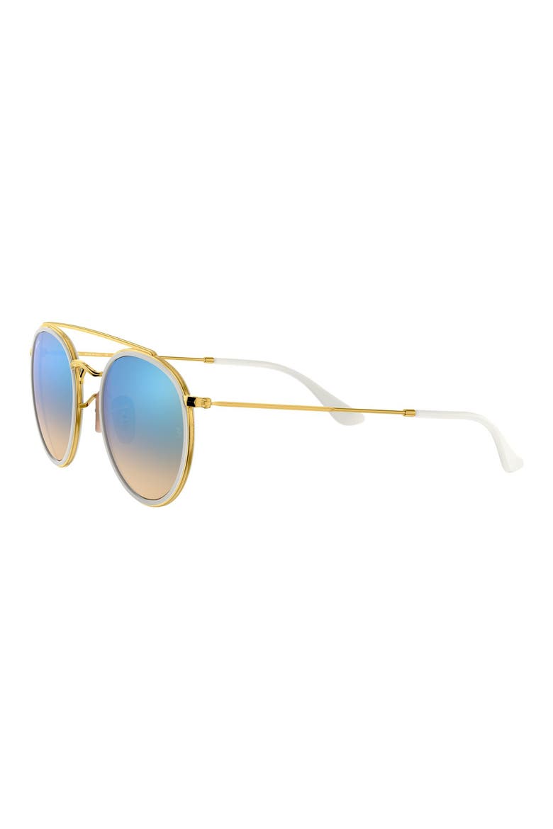 51mm Round Sunglasses, Alternate, color, GOLD TORTOISE