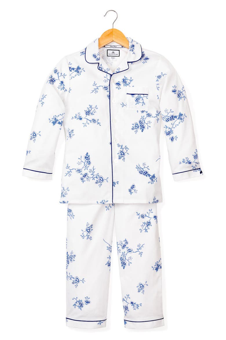 Floral Two-Piece Pajamas, Main, color, INDIGO FLORAL