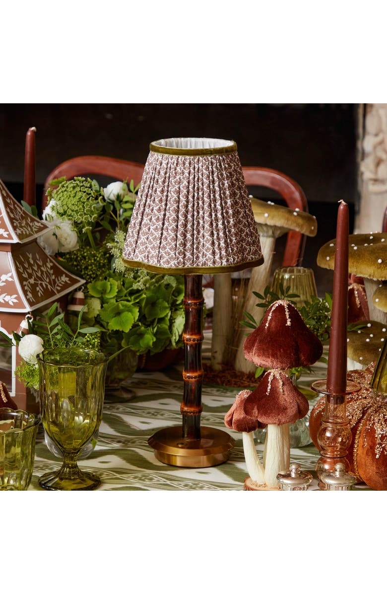 Mrs. Alice Burnt Wooden Rechargeable Lamp, Alternate, color, Brown