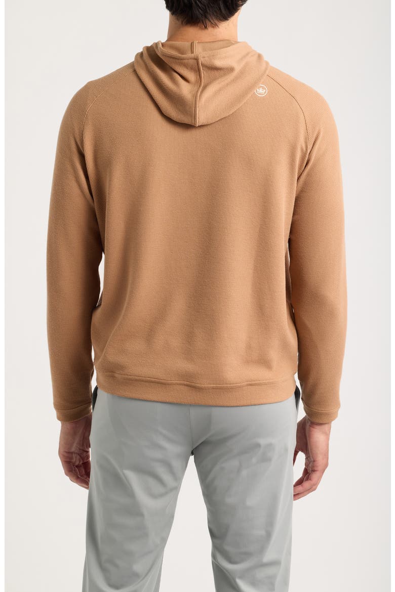 Pine Waffle Knit Performance Hoodie, Alternate, color, DARK AMBER