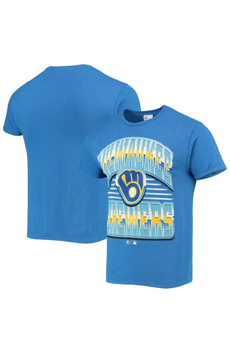 '47 Men's '47 Royal Milwaukee Brewers Podium Tubular T-Shirt, Main, color, 