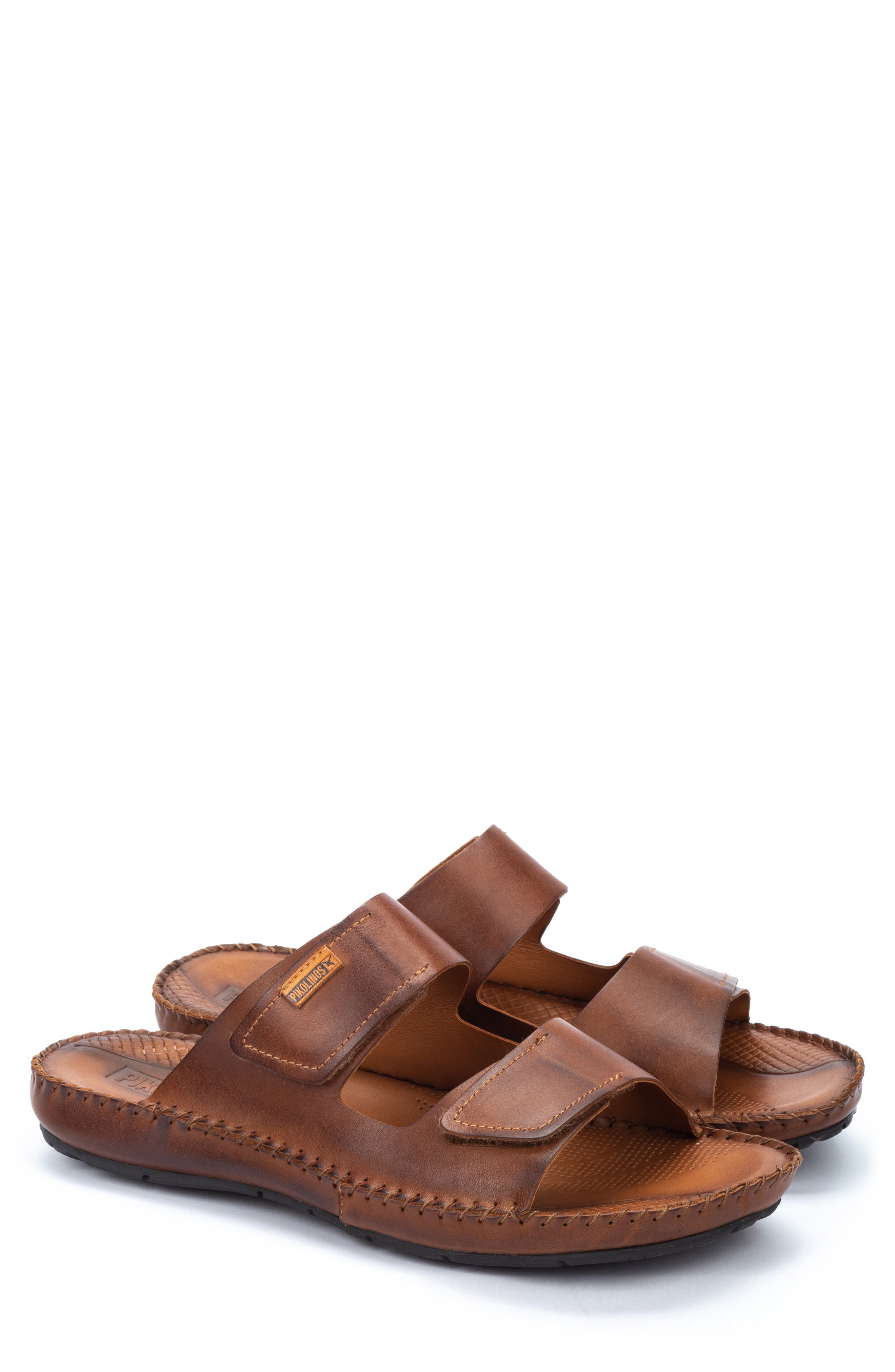 PIKOLINOS Tarifa Slide Sandal, Main, color, Cuero
