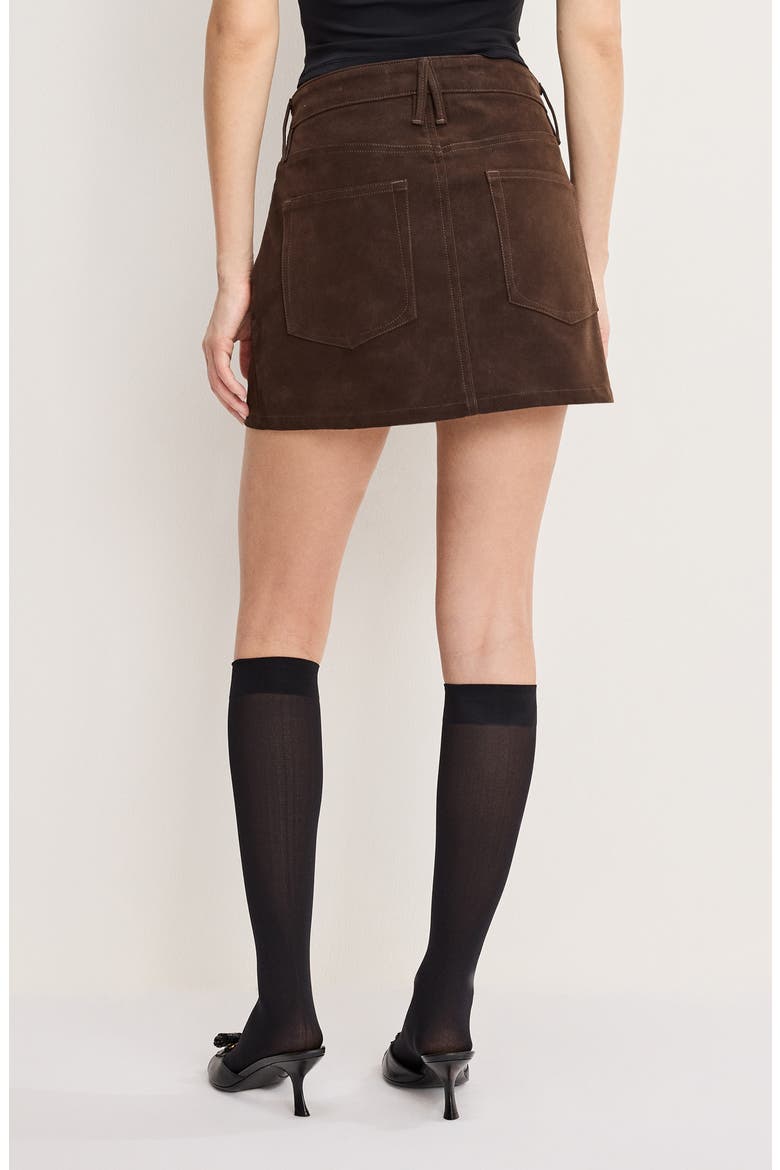 Better Than Faux Suede '90s Miniskirt, Alternate, color, CACAO
