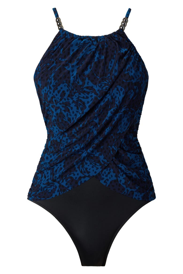 Swoon Lisa Underwire One-Piece Swimsuit, Alternate, color, NAVY