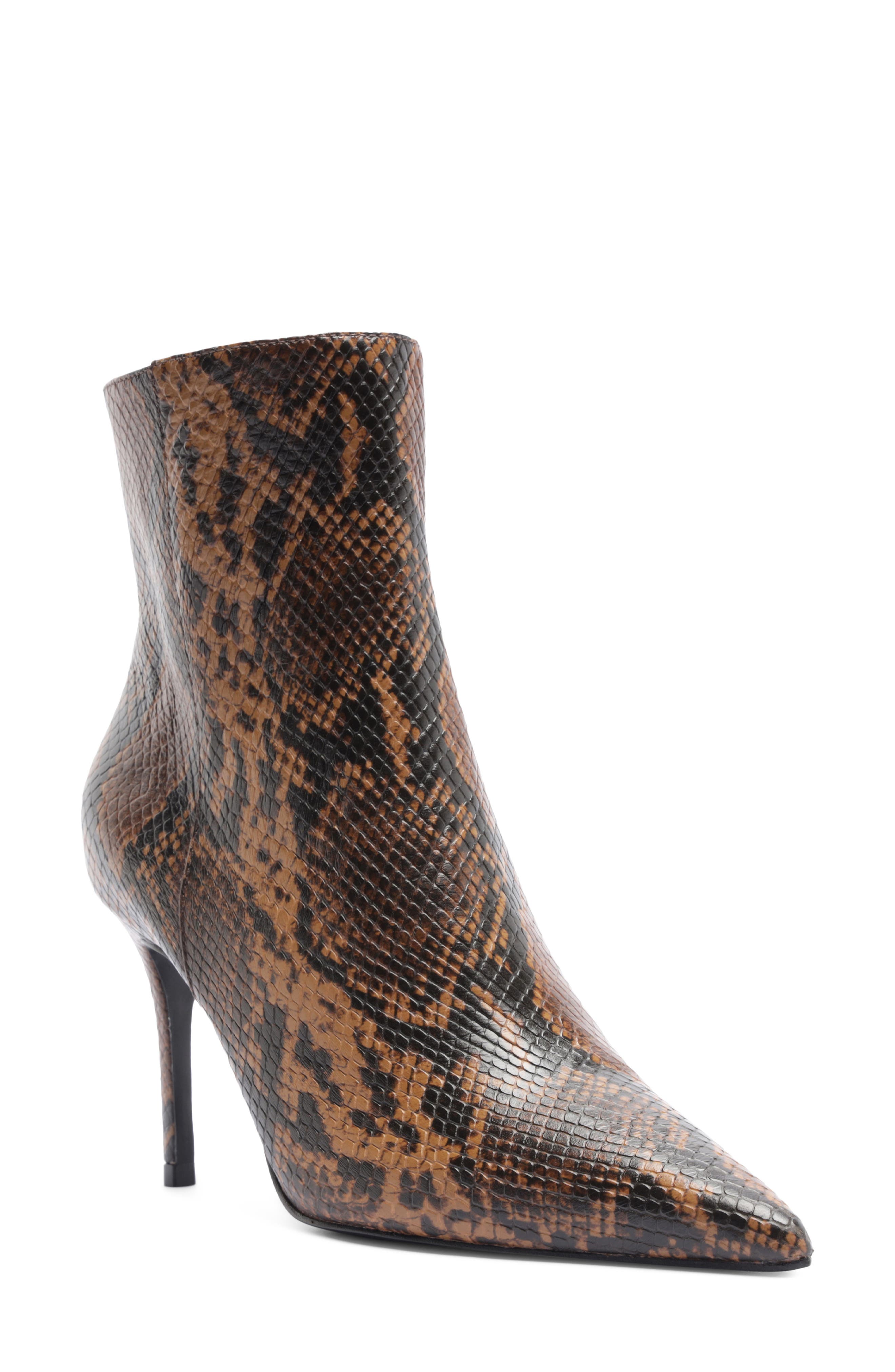 Mikki Mid Pointed Toe Bootie, Main, color, BROWN