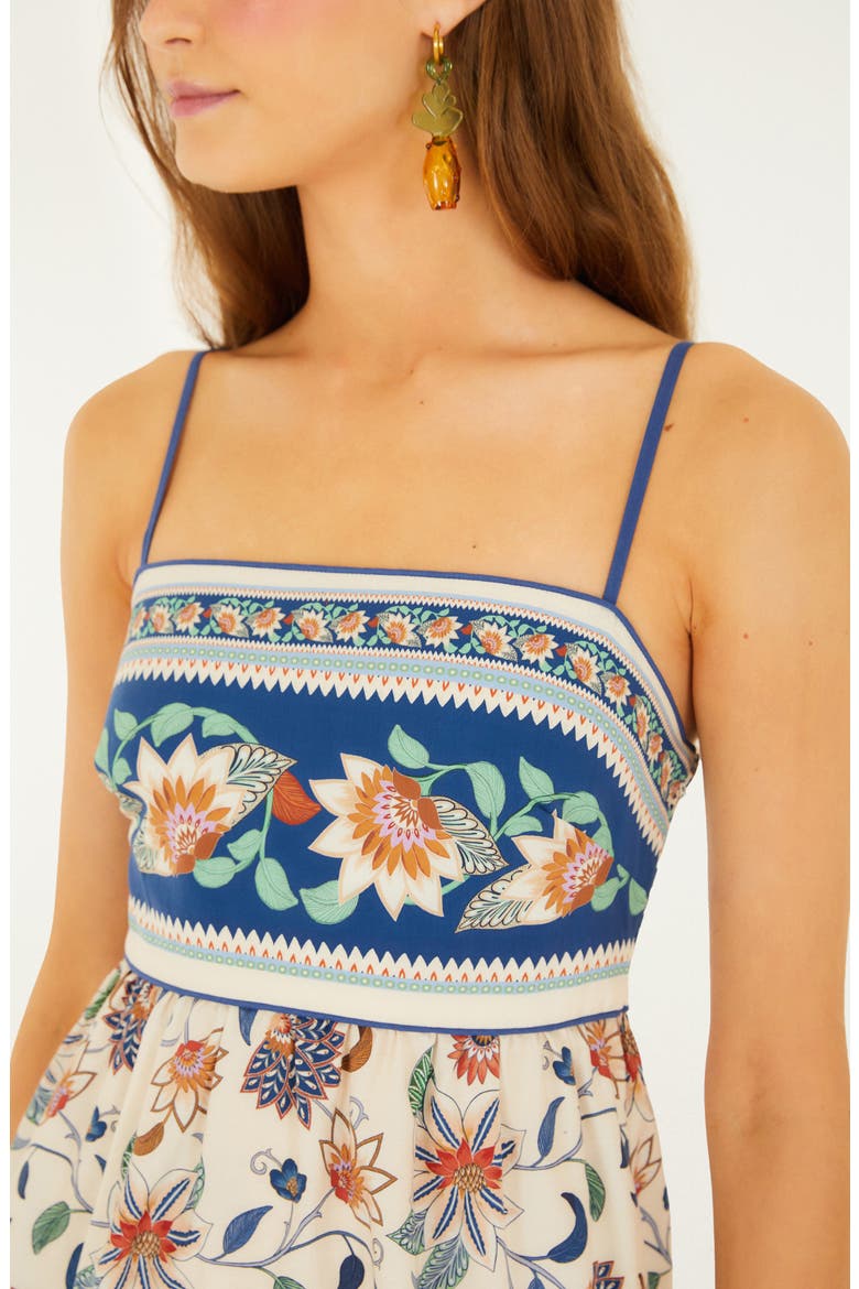 Delhi Floral Tapestry Print Sundress, Alternate, color, IVORY/ BLUE/ SOFT PINK