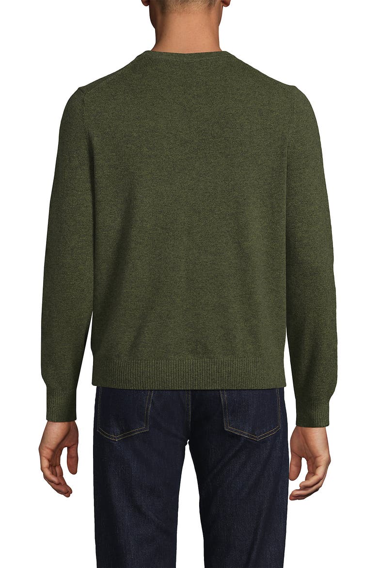 Fine Gauge Cashmere V-neck Sweater, Alternate, color, Wildwood Moss Heather