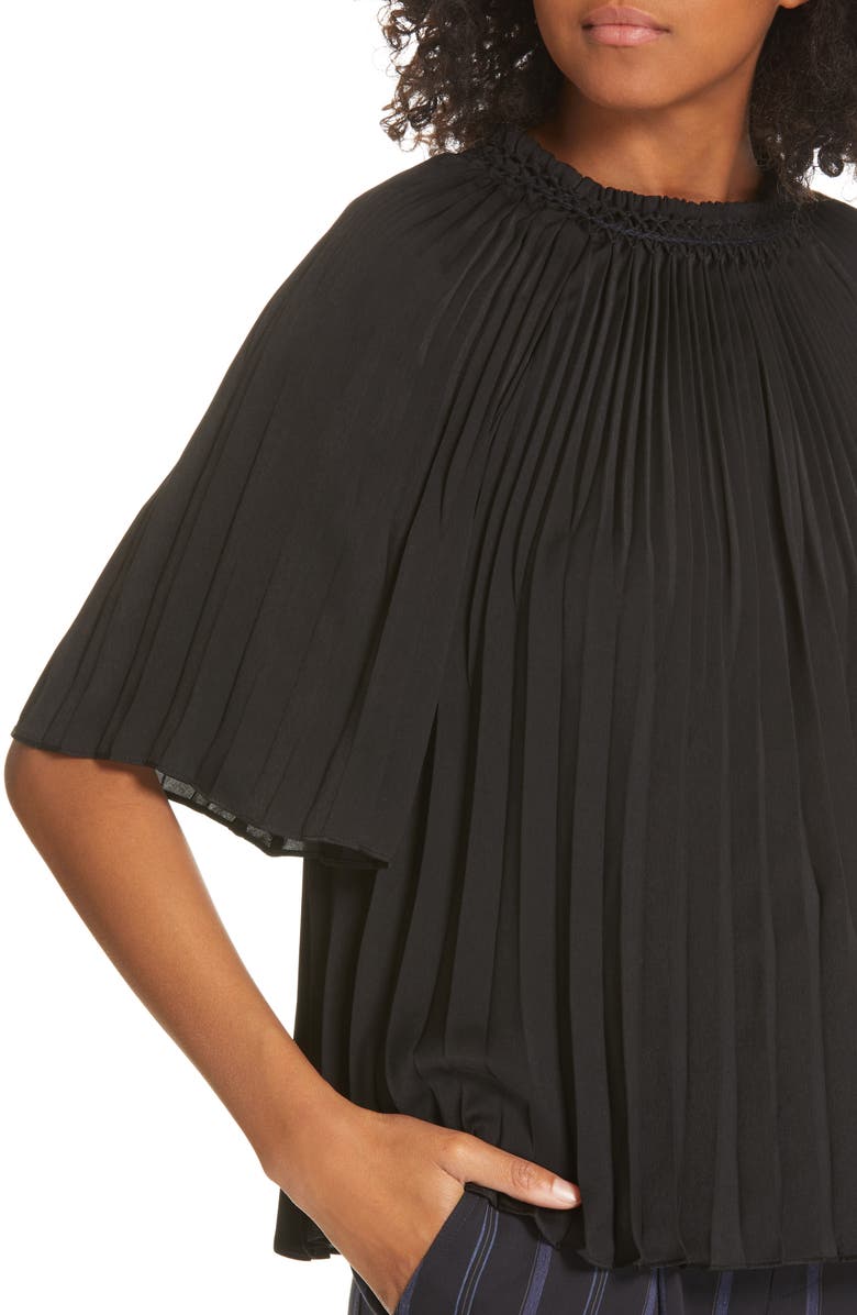 Vince Pleated Smocked Top, Alternate, color, 