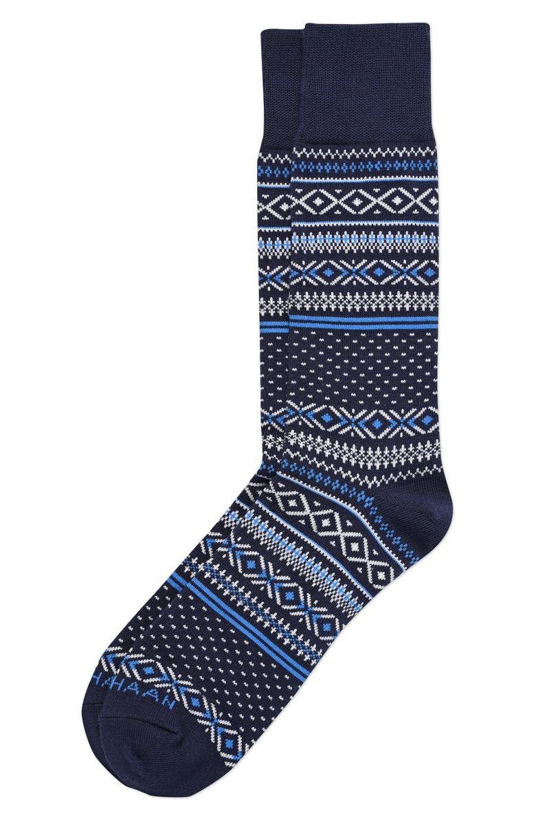 Cole Haan Fair Isle Dress Socks, Main, color,