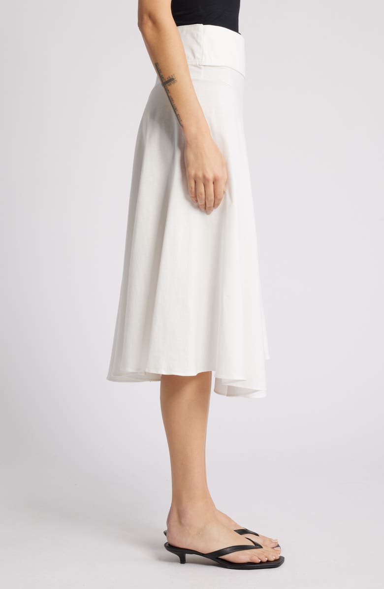 Faithfull the Brand Maceio Asymmetric Cotton Skirt, Alternate, color, White