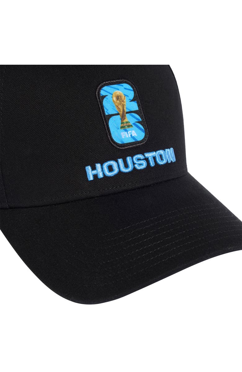 adidas FIFA World Cup 2026<sup>™</sup> Houston Adjustable Twill Ball Cap, Alternate, color, Black/ White