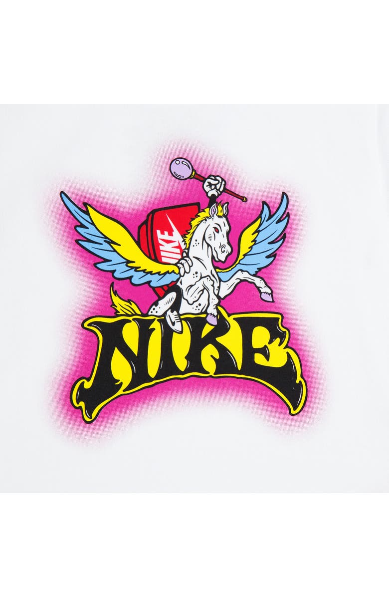 Nike Kids' Icon Logo Graphic T-Shirt, Alternate, color, White