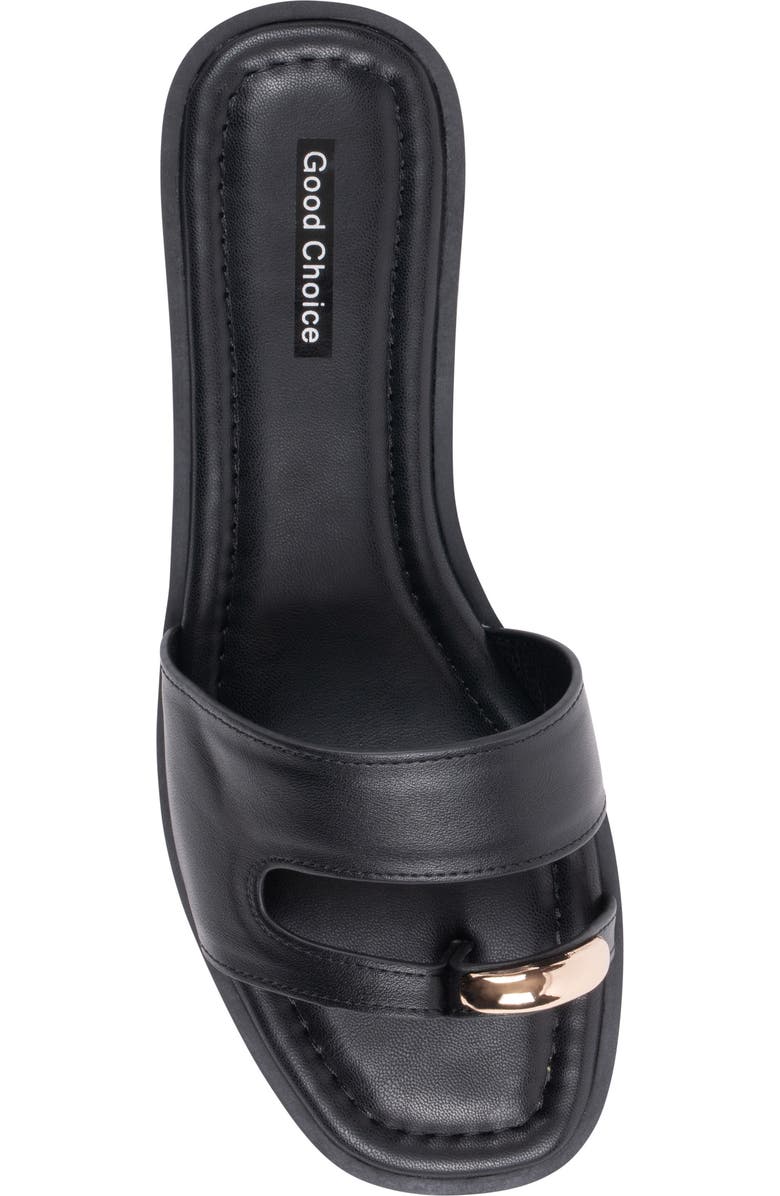 GOOD CHOICE NEW YORK Halie Toe Ring Sandal, Alternate, color, Black