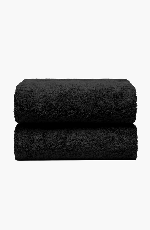 Italic Ultraplush Australian Cotton Bath Sheets In Black